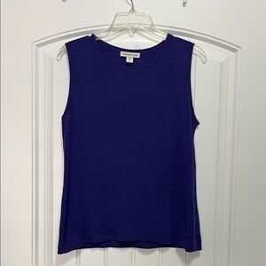 Coldwater Creek Women's Sleeveless Crewneck Tank - Royal Purple